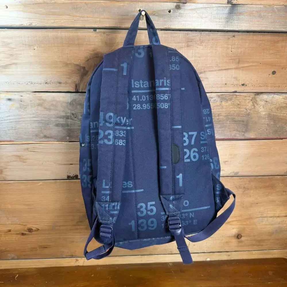 Herschel Classic Backpack Roll Call Blue Map Coordinates